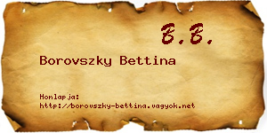 Borovszky Bettina névjegykártya
